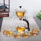 RORA Lazy Kungfu Glass Tea Set Semi Automatic Drip Rotating with Infuser