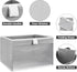 Storage Bins with Clear Window, Foldable Linen Closet Organizers for Towels, Books, Toys, 12.75" x 12.75" x 9", Gray,