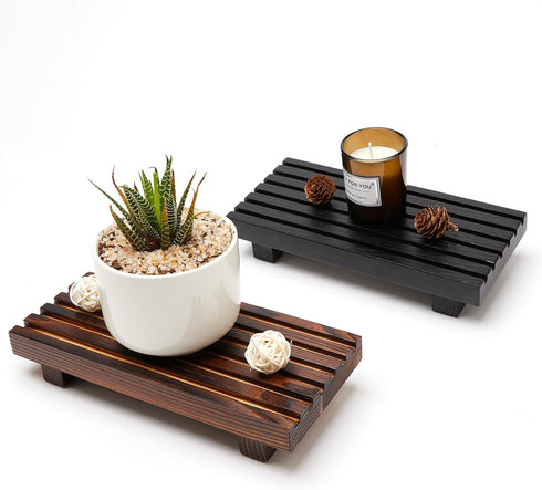 Small Kitchen Sink Soap Tray for Counter Dish Soap Dispenser, Wooden Risers Stand for Bathroom Decor