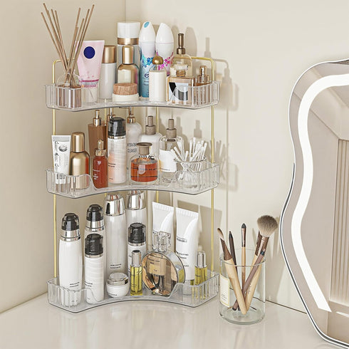 Webetop Corner Bathroom Counter Organizer 3 Tier Bathroom Countertop Organizers Shelf Makeup