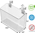 vacane Plastic Over Cabinet Door Organizer with Removable Hooks, Clear Hanging Baskets for Kitchen, Pantry, Bathroom