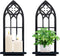 Natrlart Gothic Wall Sconces Set of Two Candle Holder, Black Metal Gothic Wall