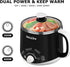Dezin Hot Pot Electric, Rapid Noodles Cooker, 1.6 Liter Stainless Steel Pot with Temperature Control