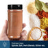 RoyalHouse 6 Pack 16 Oz Plastic Spice Jars, Clear with Black Cap, BPA Free, Made in USA