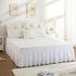 RIMELA White Bed Skirt Queen Size 15 Inch Drop, Elastic Bed Skirting for Bed Base and Frame, Lightweight Adjustable