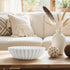 Plukers Large Modern Decorative Ruffle Bowl for Home Decor Fruit Bowl Organic Catch All Key Kitchen Entryway Shelf