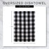 DII Buffalo Check Kitchen Collection, Classic Farmhouse Dishtowel Set, 3 Piece, Black & White, 20x30