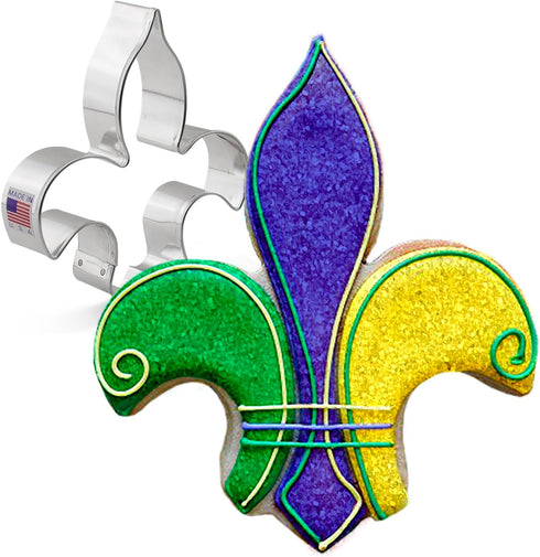Fleur de Lis Cookie Cutter, 4.75" by Ann Clark – Made in USA