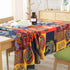Bringsine Rectangular Cotton Linen Fashion Tablecloth - Vintage Mayan Culture Printed, 55 x 79