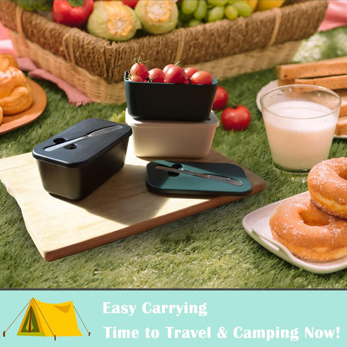 LERIYUFS Countertop, Plastic Butter Dish with Lid for Large Butter Container, Butter Dish with Lid and Knife, Airtight