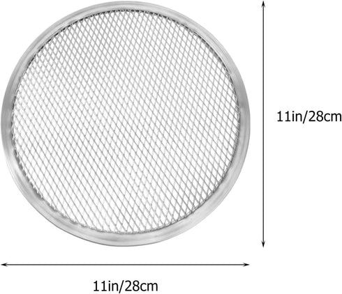 Alipis Pizza Screen Pizza Pan Net, 11inch Stainless Steel Pizza Baking Screen, Round Mesh Pizza Crisper