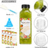 32pcs 16oz TOMNK Plastic Juice Bottles with Lids, Juice Containers with Caps and Labels, Funnel, Brush, Beverage