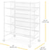 4-Tier 24 Sided4-Tier Whitmor Rolling Shoe Cart - Mesh & Metal - Holds up to pairs of Shoes - Double