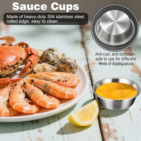 11 Set, Pcs Crab Crackers and Tools, Seafood Tools Crab Leg Cracker, Seafood Scissors, Condiment Cups, Crab Leg Forks