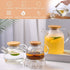 Glass Teapot with Strainer, 34oz/1000ml Borosilicate Kettle, Stovetop & Microwave Safe, Wooden Lid