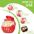 MMUGOOLER Glass Microwave Popcorn Popper, 2.25QT Original Popcorn Jar with Silicone Lid, BPA Free