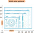 Silicone Pastry Mat with Measurement, Baking Mat for Fondant, Rolling Dough, Pie Crust, Pizza, Cookies, 16" x 24", Blue