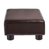 FIRST HILL FHW Small Ottoman Stool, PU Leather Modern Footrest Chair, Brown