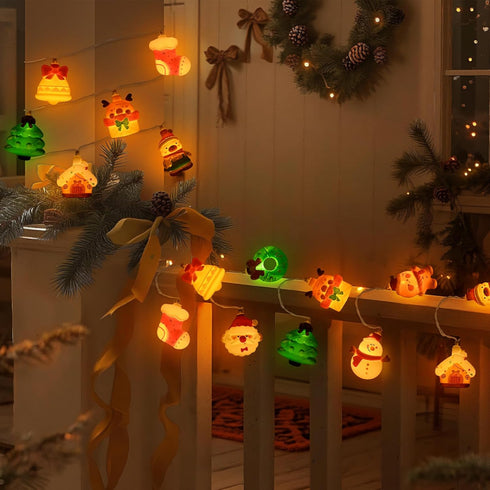 9.8FT 20 8 2025 LOLStar Christmas String Lights Decorations, LED Christmas Fairy Lights, Battery Operated (Not