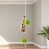 Corner Coat Rack - 12 Hook Tension Rod Plant Stand Stainless Steel
