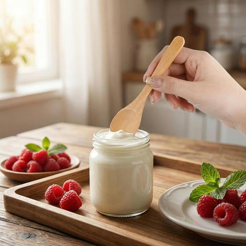 jiebor 30Pcs 5.7inch Mini Small Wooden Spoons Tiny Wood Spoons Bulk for Tea Coffee Sugar Ice Cream Salt Spices Honey