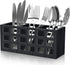 Ayiaren Farmhouse Wooden Silverware Utensil Caddy, Cutlery Holder Organizer for Kitchen Countertop and Table