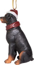 Design Toscano Full Color Christmas Xmas Rottweiler Holiday Dog Ornaments