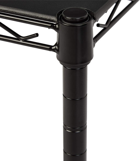 2-Shelf 13.3" 23.2" 22.2" Amazon Basics Stackable Storage, D x W x H, Black