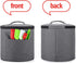 Luxja Gray Dust Cover with Zipper Closure for 6 Quart Instant Pot, Enclosed Bottom, Medium with Accessories Pockets