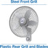 Air King 9018 Commercial Grade Oscillating Wall Mount Fan, 18-Inch, White