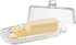 Royalty Art Glass Butter Dish with Lid, Single Stick Container with Handle Cover, Rustic Farmhouse Kitchen Accessory