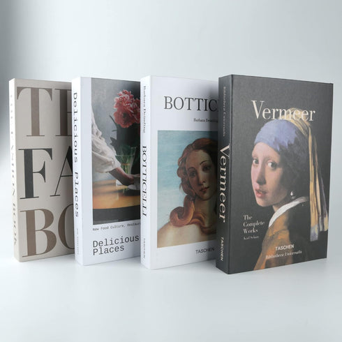 PTShadow 4 Pieces Folding Decorative Books for Home Decor, Black and White Bookshelf Decorations, Library Decorations