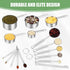 Measuring Cups and Spoons Set of 16, 5 Nesting Metal Cups, 5 Measuring Spoons, 1 Leveler, 5 Mini Spoons for Cooking.