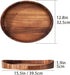 SARUFO Counter, Acacia Wood Round Ottoman Tray Decorative Serving Tray with Handles for Coffee Table, Breakfast in Bed