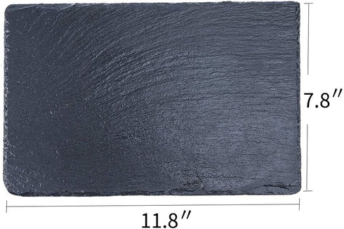 Slate Cheese Board Black Platter Tray Cutting Board 8 * 12IN by ACKEIVTO