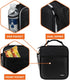 opux Premium Insulated Lunch Box, Soft Lunch Bag for Kids and Adults, Leakproof Black Cooler Tote
