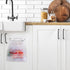 4 Tandefio Pcs Stainless Steel Trash Bag Holder for Kitchen Cabinet Door and Cupboards with Wall Sticker Base Portable