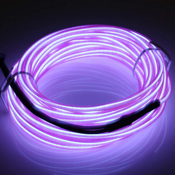 JIGUOOR EL Wire Battery Pack 16.4ft / 5m Bright Neon Light Strip