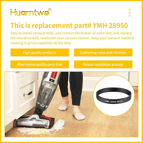 YMH28950 Replacement Vacuum Cleaner Belts for Hoover, 3 pcs