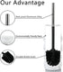 Set Toilet Brush and Holder for Bathroom, Stylish and Durable Cleaning Tool with Modern Design, Compact for Efficient