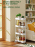 5.1" 4 LEHOM Slim Storage Cart - Tiers Bathroom Organizer Mobile Shelving Unit Storage Rolling Utility Cart Slide Out
