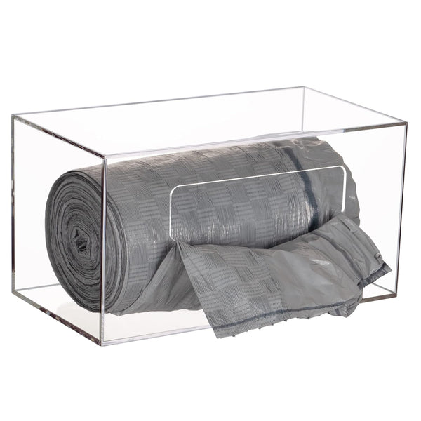 Trash Bag Dispenser Roll Holder, Wall Mount Acrylic Garbage Bag Dispenser Roll
