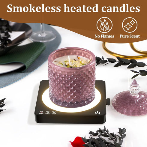 15W 3 Settings 8H Coffee Mug Warmer, Smart Mug Warmer, Wireless Phone Charging, Heat Temperature Controlled, Auto Off