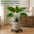 DEELF OUTLET 1 Packs 12 inches Large Metal Plant Caddy with PU Wheels Square Planter Dolly Pot Mover Rollers Wrought