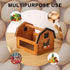 ZSHLXM Countertop. Egg Basket for Gathering Fresh Eggs, Farmhouse Egg Collecting Basket, Wood Chicken Egg Basket Brown