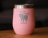 Bevvee Gettin Piggy Wine Tumbler Glass, Stainless Steel Insulated Mug with Sliding Lid, Cute Pig Decor Gifts (Pink)