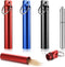 Portable Toothpick Holder 4PCs, Metal Dispenser, Pocket Waterproof Case with Keychain, Travel Purse Ear Wax Removal
