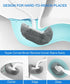 OSCIOSS Set Toilet Bowl Brush and Holder, Toilet Brush with Ergonomic Design, Compact Size, Durable Bristles, RV Toilet