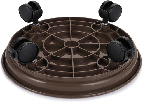 3 Fasmov Pcs Plant Pallet Caddy Plant Stand Round Flower Pot Mover, Plant Pot Pallet Dolly Caster with Universal Wheels