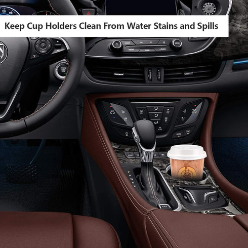 Britimes Absorbent Car Coasters, 2 Pack for Cup Holders, 2.56" Ceramic Stone & Non-Scratch Cork Base